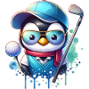 Funny Penguin Golfer Sunglasses Cool