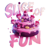 A CAKE, SLICE OF FUN