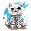 Happy Furry kitten tshirt