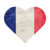 Funny Design France Flag Heart