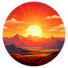 Sunset in the mountains