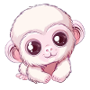 Cute Pink Baby Monkey Look