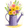 Watering Can with Flowers