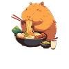Kawaii Capybara Ramen Miso Japanese Noodle Foodie