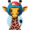 Space Giraffe with Helmet