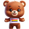 Teddy Tom mit Regenbogenshirt