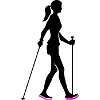 Nordic Walking Woman Icon