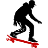 Skateboarding Man Symbol Skateboard