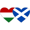 Hongrie Écosse Drapeau Cœur