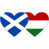 Ecosse, Hongrie, Drapeau, Cœur