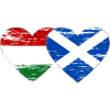 Hungary Scotland Flag Heart Used