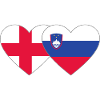 Drapeau Angleterre Slovénie Coeur