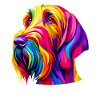Colorful Pop Art Italian Spinone Italiano