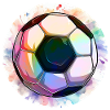 Ballon de football aquarelle