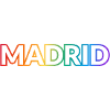 Gay Madrid Rainbow Text