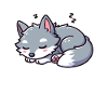 Cute Little Sleeping Wolf