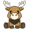 cute moose baby