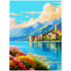 Lago di Como Italia Vintage Poster di Viaggio Souvenir WPA