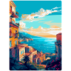Napoli Italia Vintage Poster di Viaggio WPA Souvenir