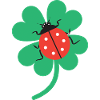 Trèfle avec coccinelle