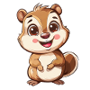 Cute Smiling Chipmunk