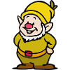 Nain avec capuchon jaune