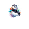 ECG Puffin Heart Line