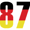 Maillot 87 Numéro Allemagne