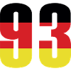 93 Numéro Allemagne Maillot