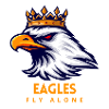 Cartoon Eagles fly alone
