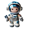 Small Crochet Space Astronaut