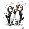 Singing happy little penguins