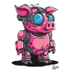 Cyber Cyborg Robot Cochon