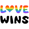 Liebe siegt im Regenbogen-Design