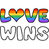 Liebe siegt: Regenbogen-Liebe Design