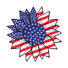 Blue Star Sunflower Burst