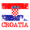 Croatie Grunge Drapeau Kroatien
