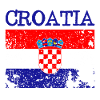Croatia Grunge Flag Kroatien Flagge