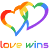 Regenbogenherzen Liebe gewinnt