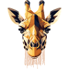 Geometric Giraffe Head Polygons Motif