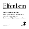 Elfenbein - schwarze Schrift