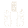 Osiris anubis égyptien hiéroglyhs de