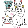 Bons amis, chien et chat
