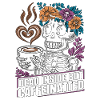 Funny Coffee Caffeine Skeleton Saying