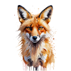 Verspieltes Fuchs Aquarell