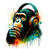 Banksy DJ Monkey ajattelija