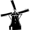 Windmühle schwarz