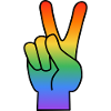 Regenbogen Peace Zeichen