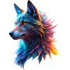 Fantasy wolf head