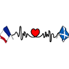 Cardio cardiaque Drapeau France, Ecosse
